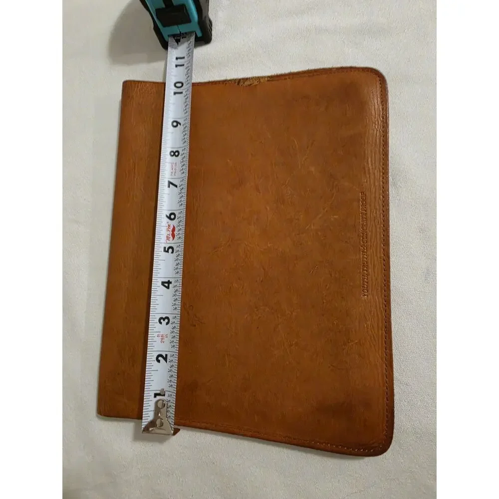 Nixon Edition Full Grain Leather iPad Case Sleeve Saddle Brown Vintage 2012